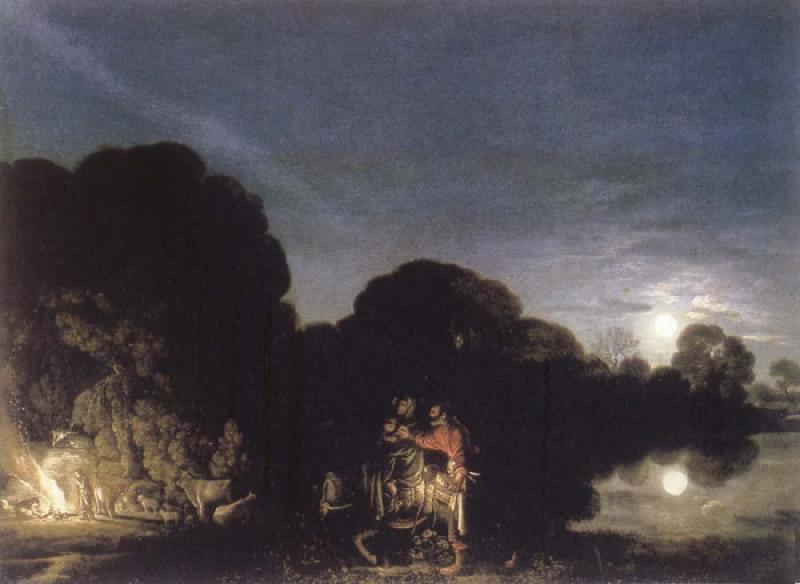 Adam  Elsheimer Flight into Egypt oil painting picture